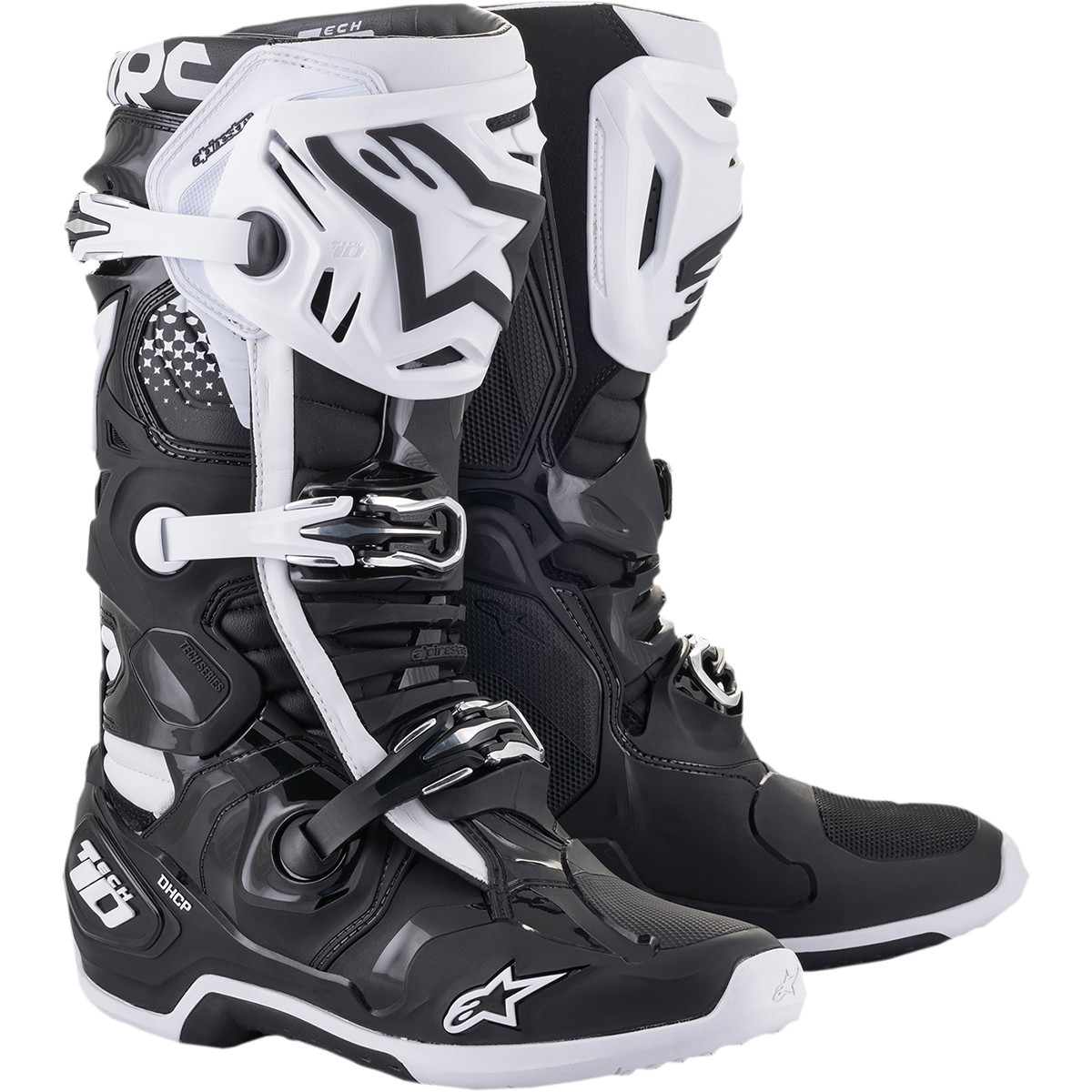 Alpinestars #2010020-12-7 - Tech 10 Boots - Black/White - US 7 / EU 40.5