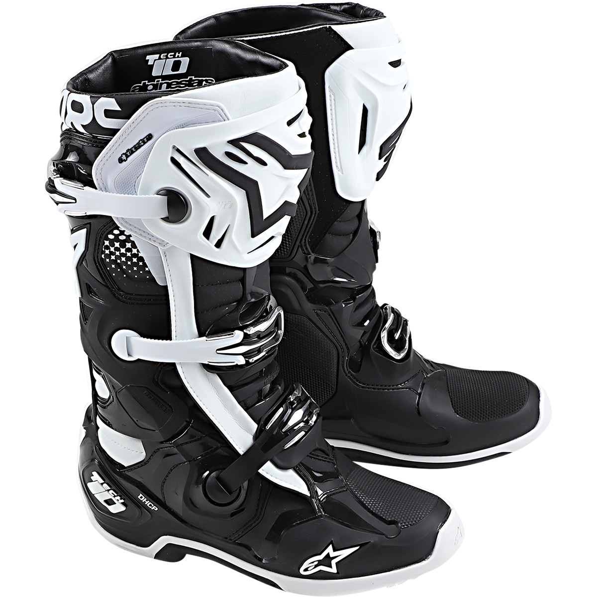 Alpinestars #2010020-12-10 - Tech 10 Boots - Black/White - US 10 / EU 44.5