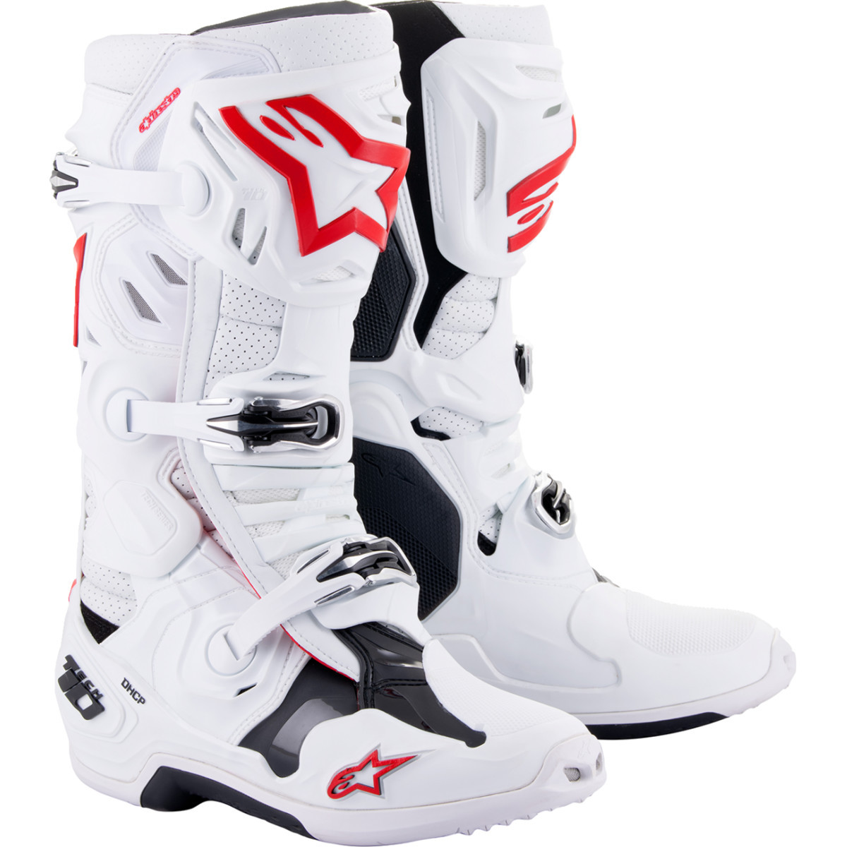 Alpinestars #2010520-2230-11 - Tech 10 Supervented Boots - White/Red - US 11 / EU 45.5