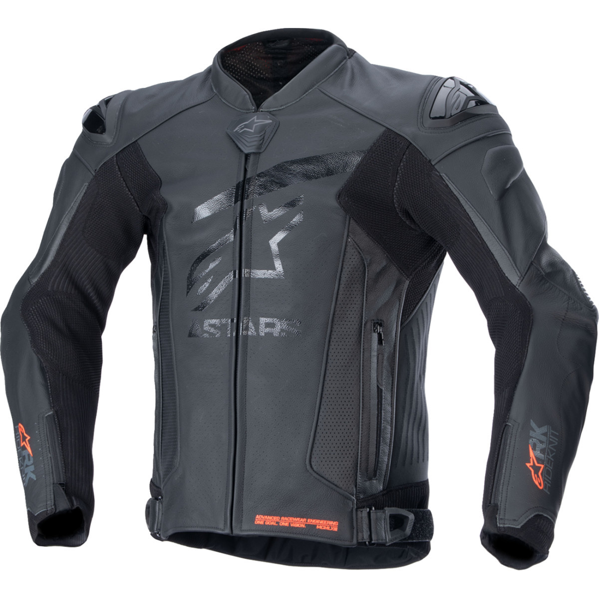 Alpinestars #3100324-1100-54 - GP Plus R v4 Rideknit® Leather Jacket - Black/Black - US 44 / EU 54