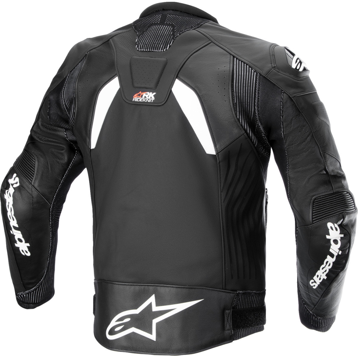 Alpinestars #3100324-12-56 - GP Plus R v4 Rideknit® Leather Jacket - Black/White - US 46 / EU 56