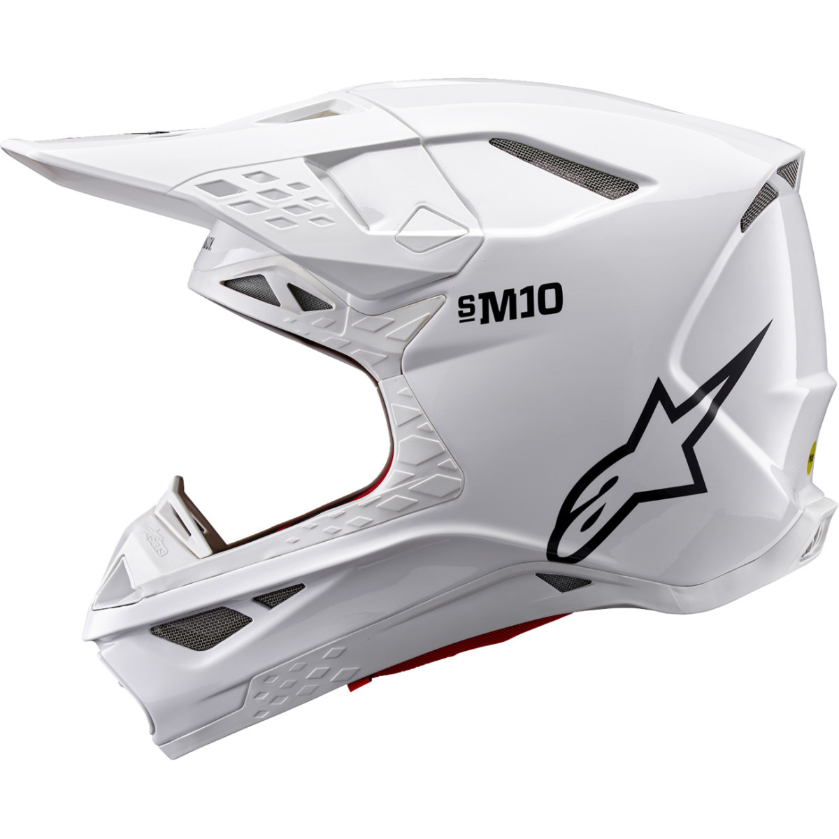 Alpinestars #8300323-2180-L - Supertech M10 Helmet - Solid - MIPS® - Gloss White - Large