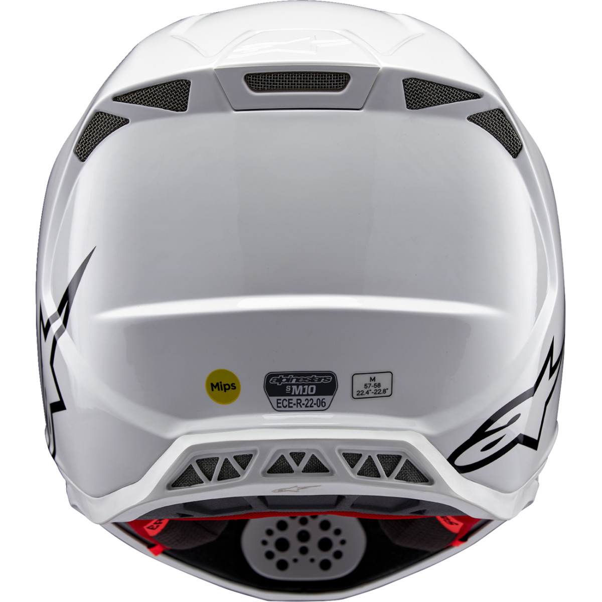Alpinestars #8300323-2180-XL - Supertech M10 Helmet - Solid - MIPS® - Gloss White - XL