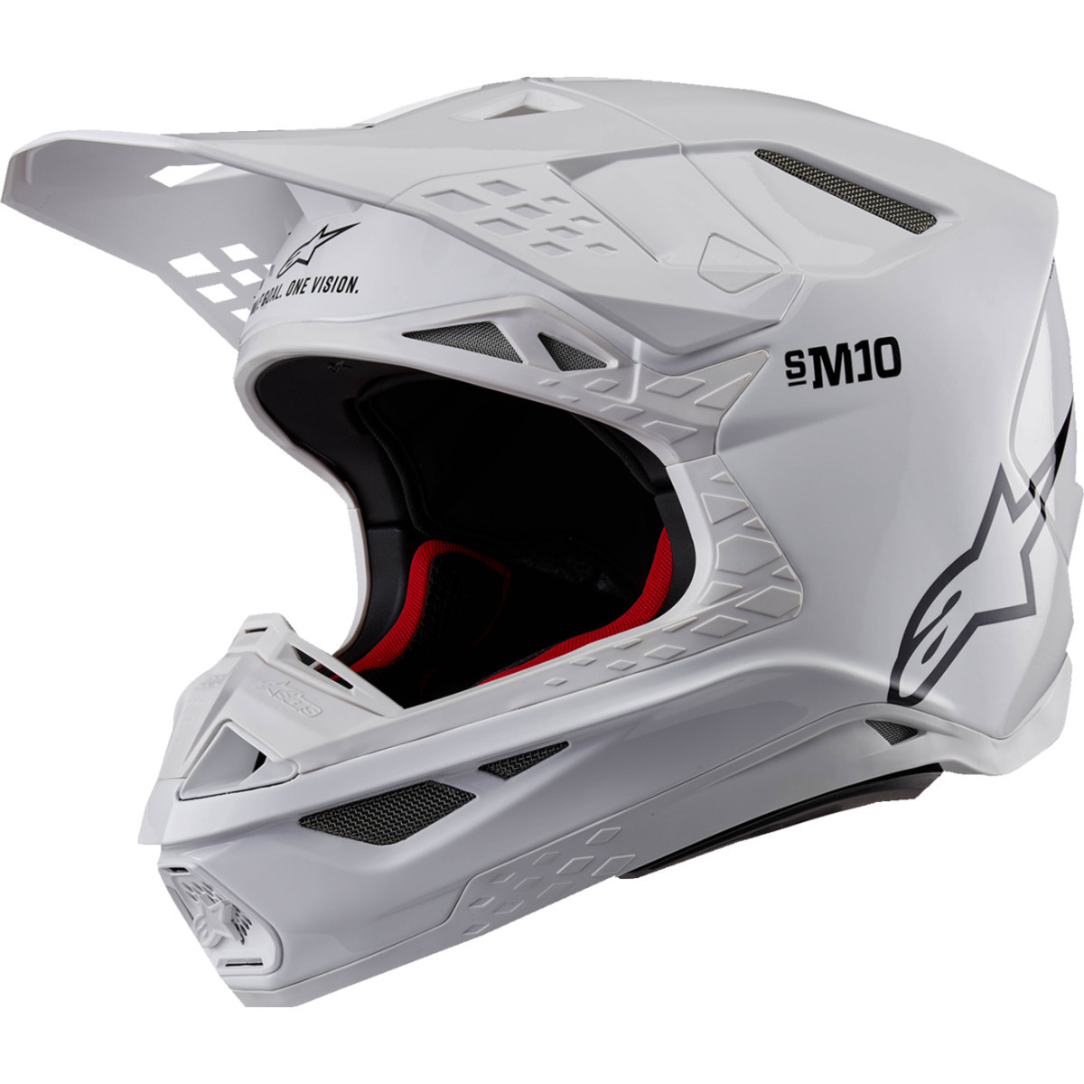 Alpinestars #8300323-2180-M - Supertech M10 Helmet - Solid - MIPS® - Gloss White - Medium