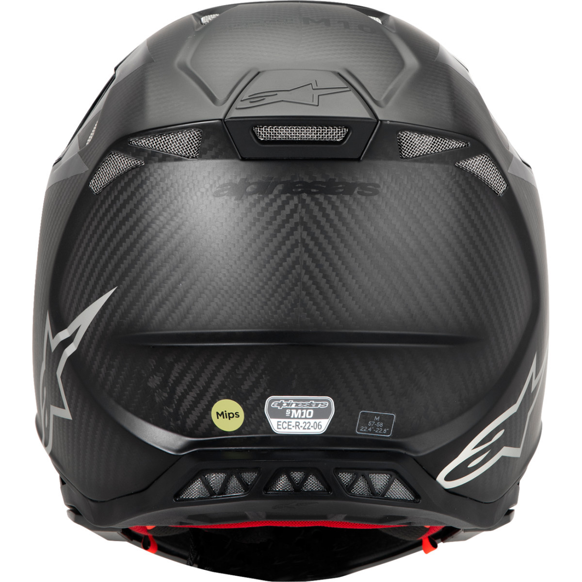 Alpinestars #8300423-1902-S - Supertech M10 Helmet - Fame - MIPS® - Black Carbon - Small