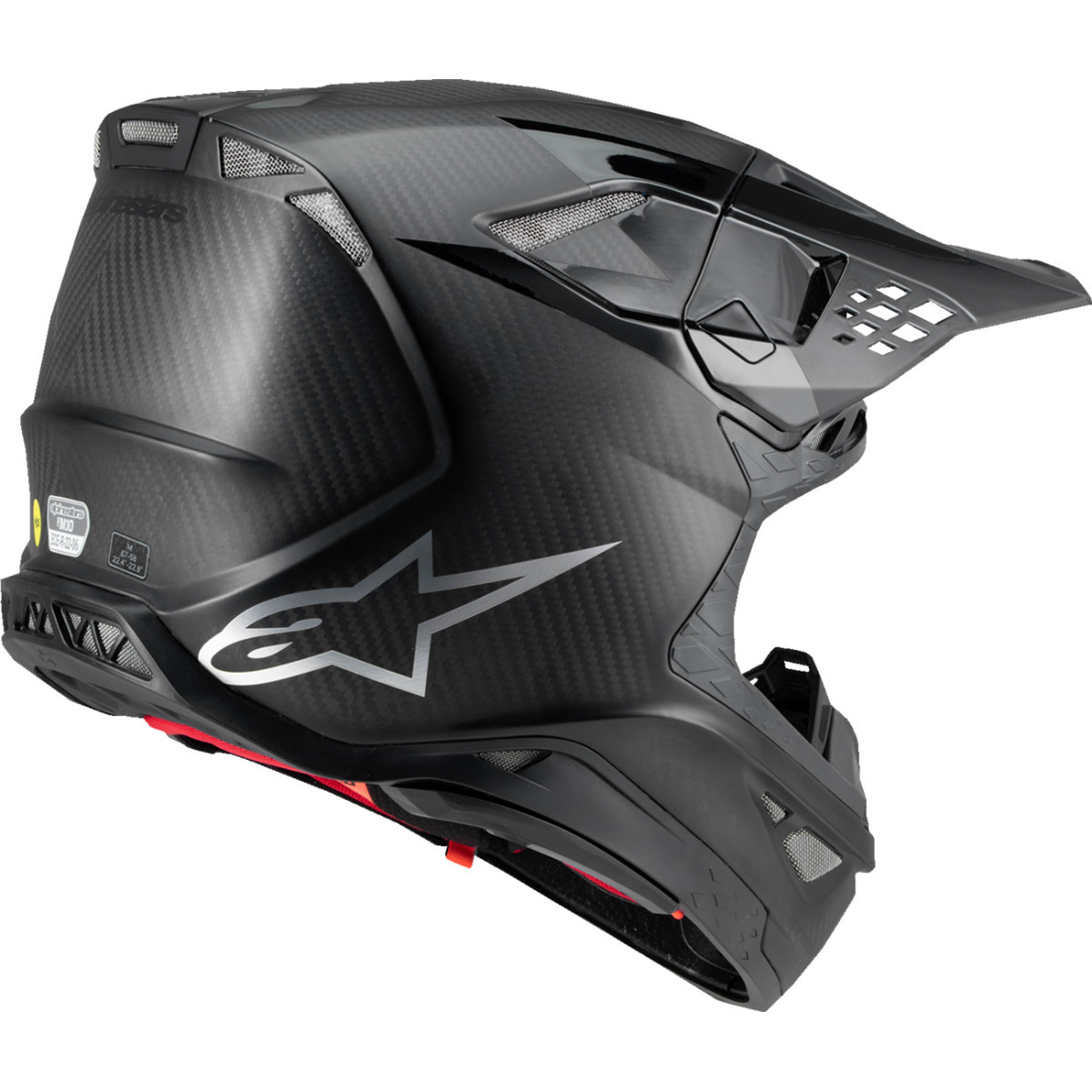 Alpinestars #8300423-1902-2X - Supertech M10 Helmet - Fame - MIPS® - Black Carbon - 2XL