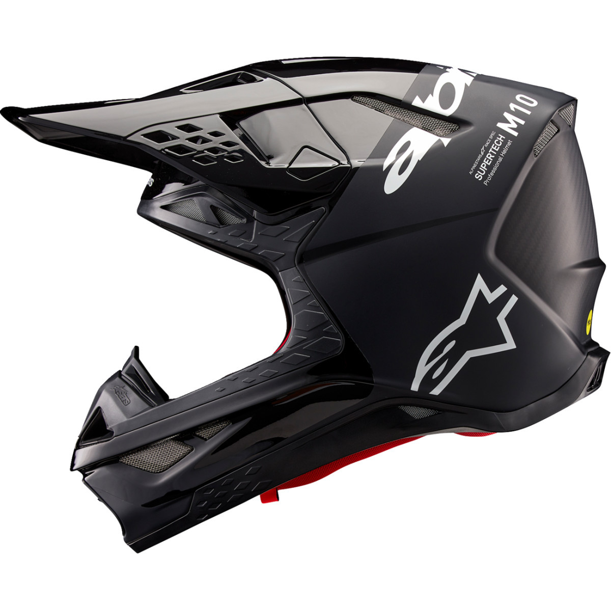 Alpinestars #8301023-1310-2X - Supertech M10 Helmet - Flood - MIPS® - Black/Dark Gray - 2XL