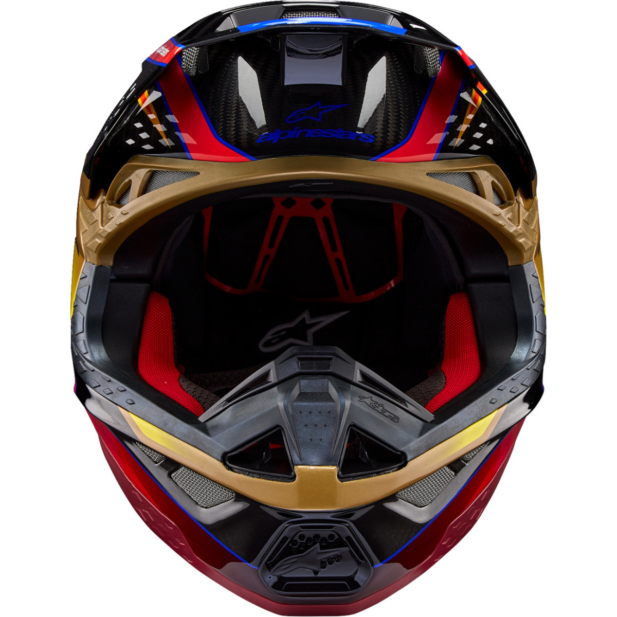 Alpinestars #8301223-5938-L - Supertech M10 Helmet - Era - MIPS® - Gloss Gold/Yellow/Rio Red - Large