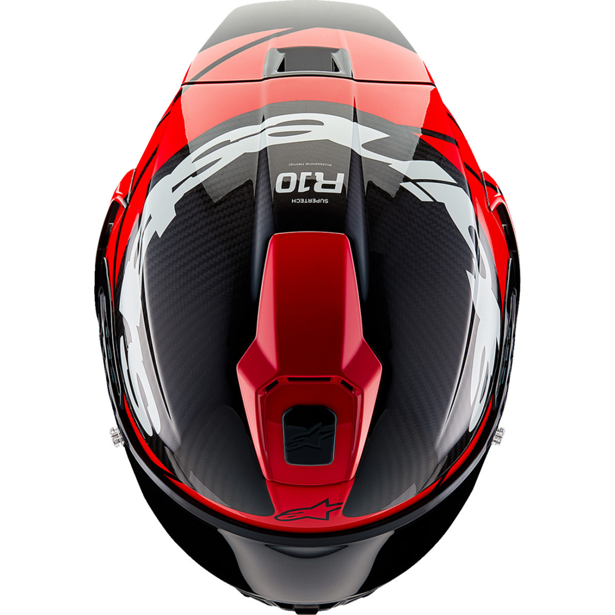 Alpinestars #8200324-1363-XXL - Supertech R10 Helmet - Element - Carbon/Red/White - 2XL