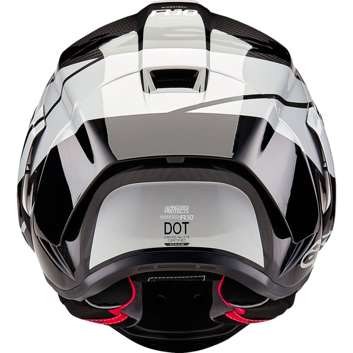 Alpinestars #8200324-1368-XL - Supertech R10 Helmet - Element - Carbon/Silver/Black - XL