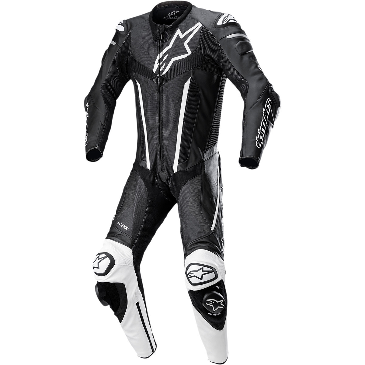 Alpinestars #3153022-12-50 - Fusion 1-Piece Suit - Black/White - US 40 / EU 50