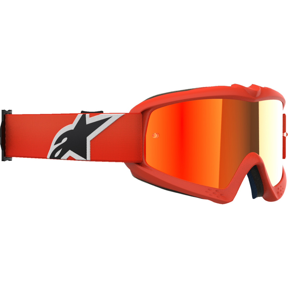 Alpinestars Goggles #5140225-480 - Youth Vision Goggle - Corp - Orange - Red Mirror Lens