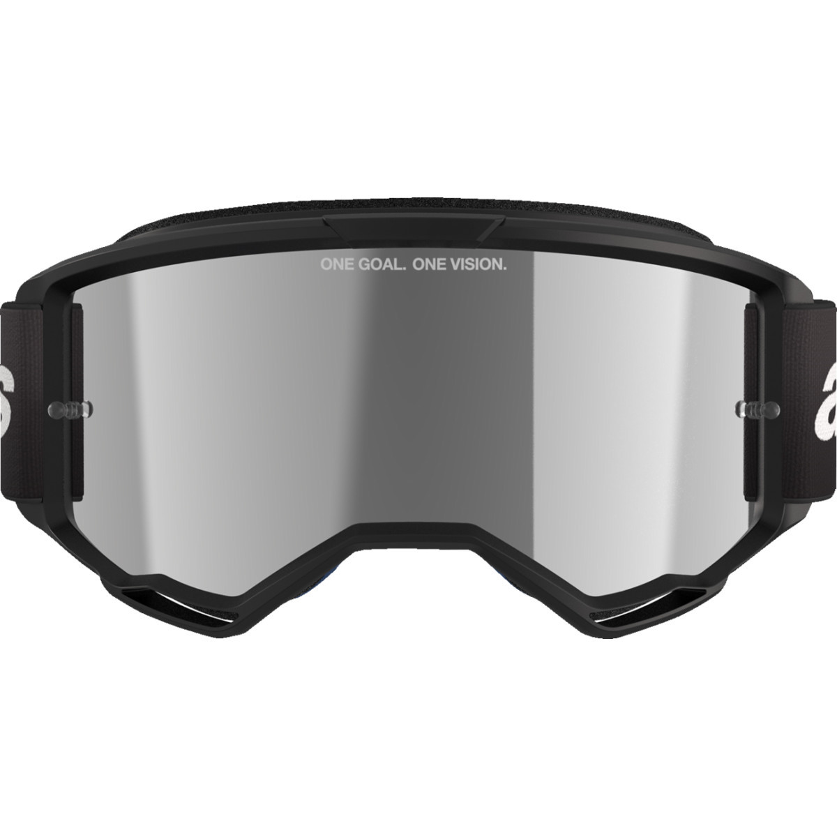 Alpinestars Goggles #5103225-1456 - Vision 3 Goggle - Wordmark - Black - Silver Mirror Lens