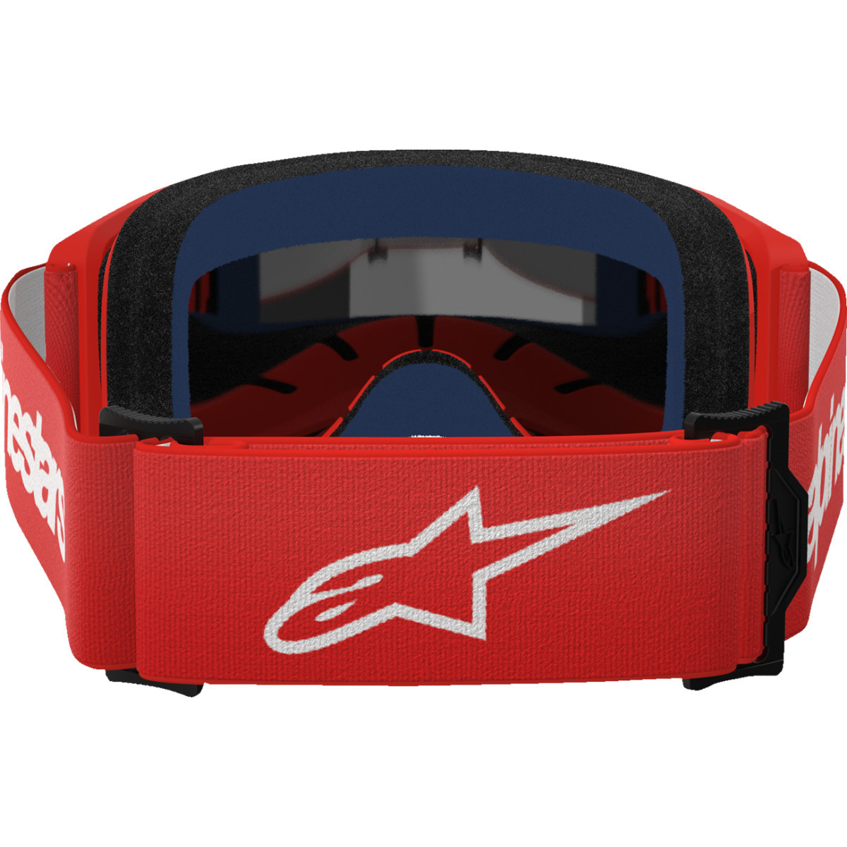 Alpinestars Goggles #5103325-3094 - Vision 3 Goggle - Wordmark - Red - Silver Mirror Lens