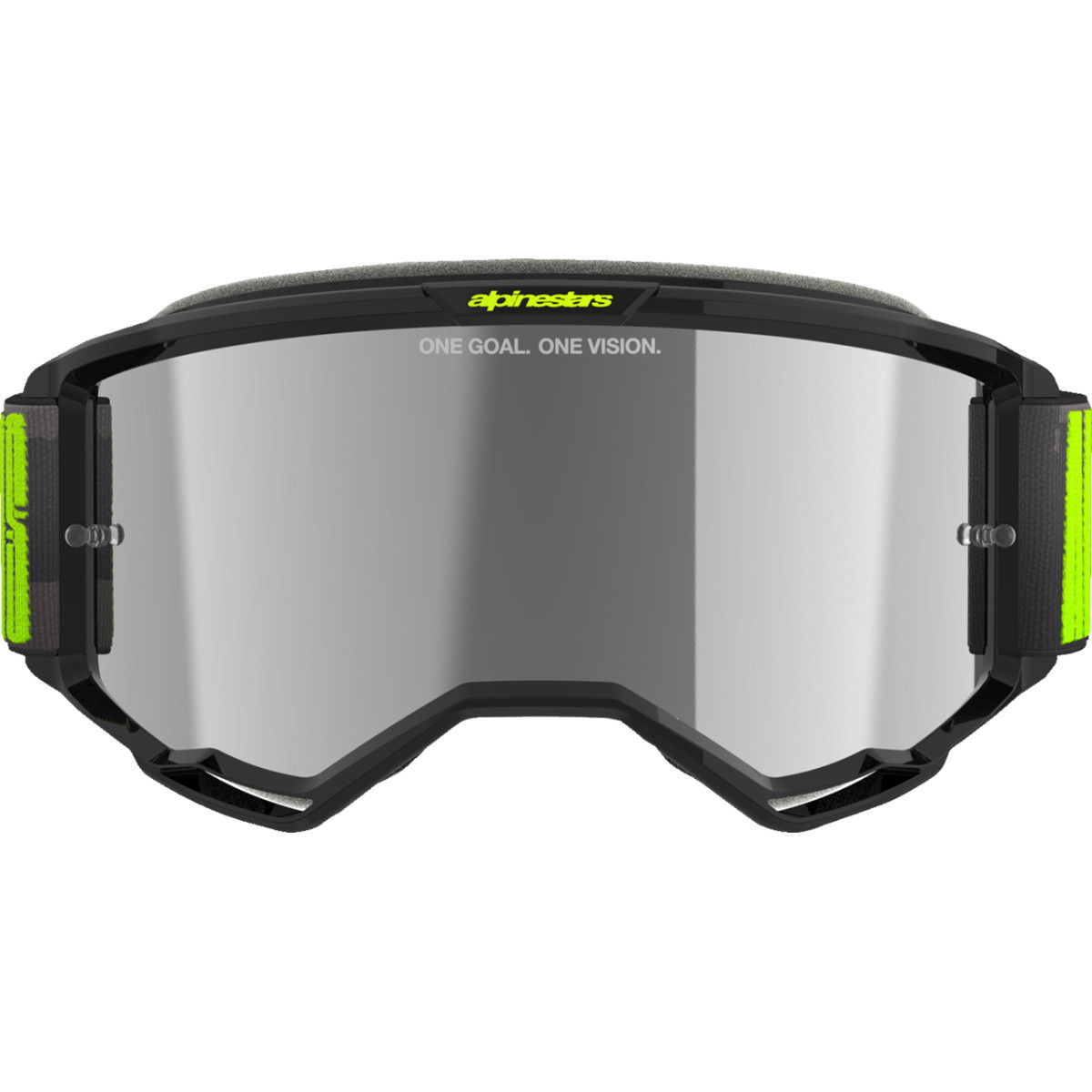 Alpinestars Goggles #5102225-1470 - Vision 5 Goggle - Hollow - Charcoal/Yellow Fluo - Silver Mirror Lens