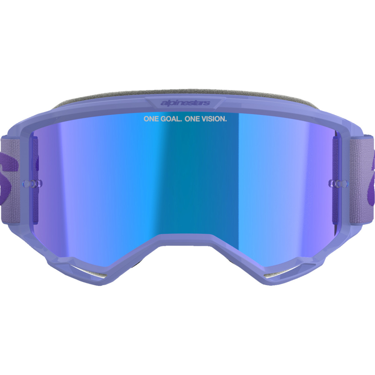 Alpinestars Goggles #5102425-3116 - Vision 5 Goggle - Wordmark - Purple - Blue Mirror Lens