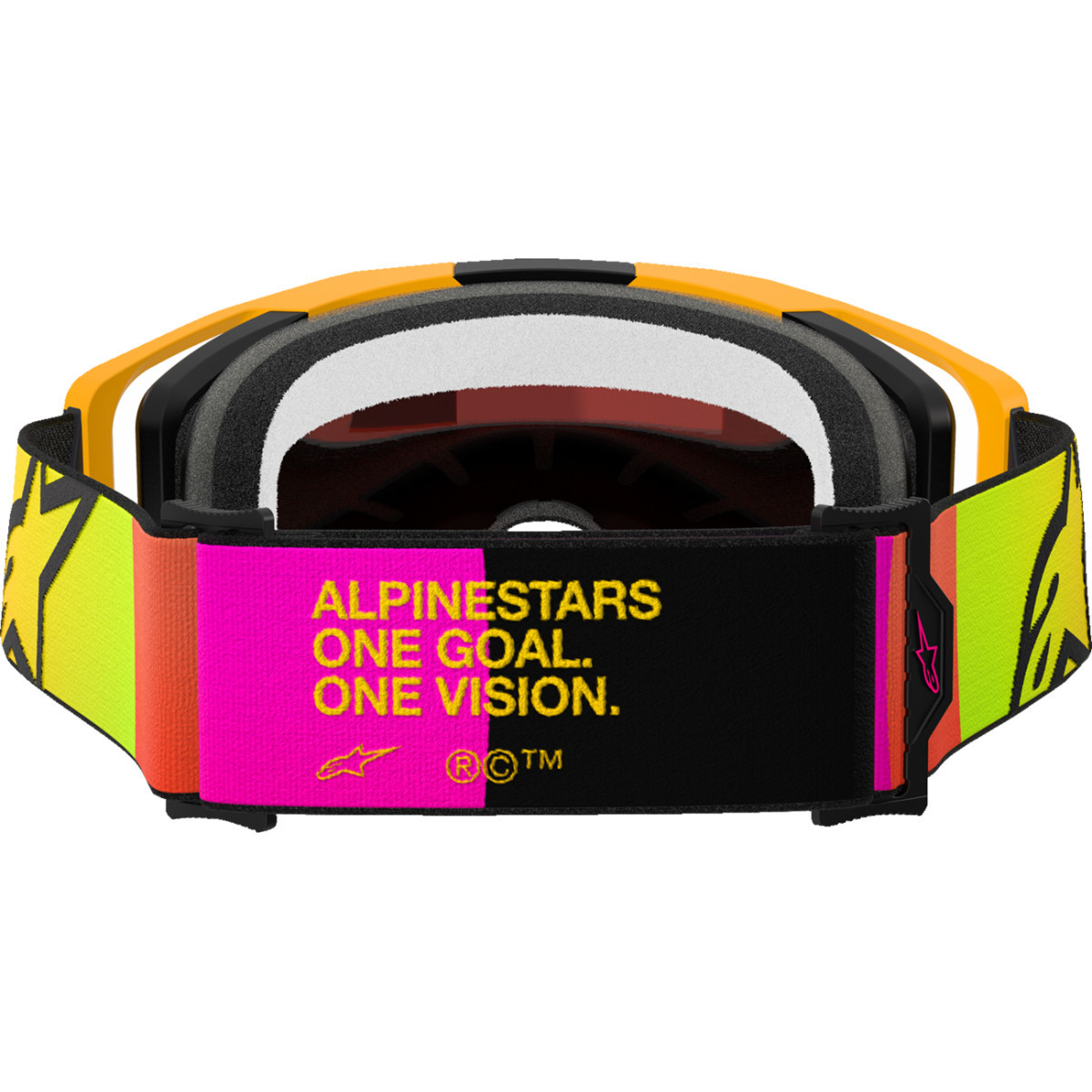 Alpinestars Goggles #5101625-5023 - Vision 8 Goggle - Corp - Yellow/Pink - Red Mirror Lens