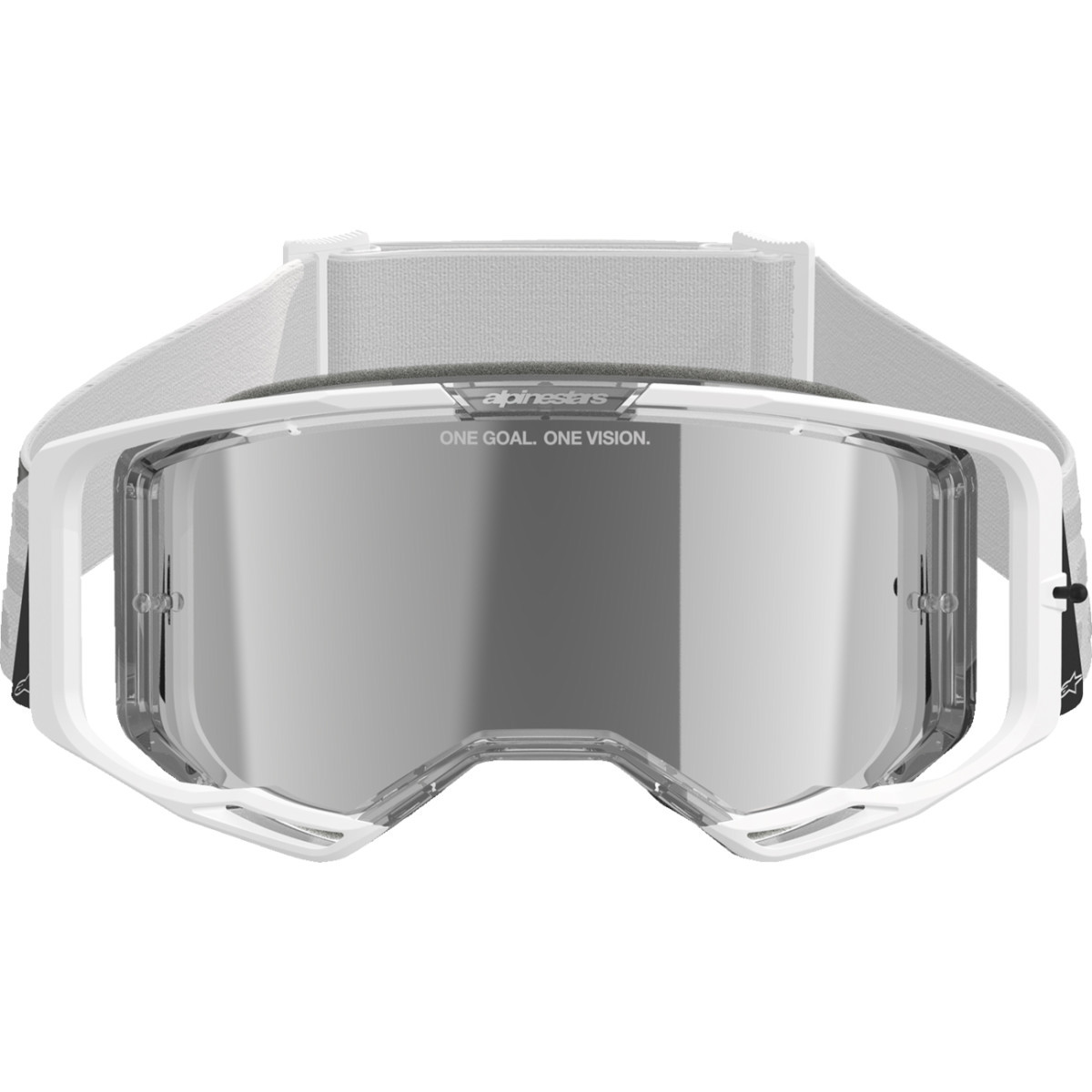 Alpinestars Goggles #5101625-2055 - Vision 8 Goggle - Corp - White - Silver Mirror Lens