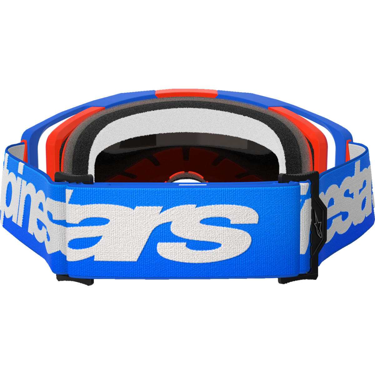 Alpinestars Goggles #5101325-7303 - Vision 8 Goggle - Wordmark - Blue/Orange - Red Mirror