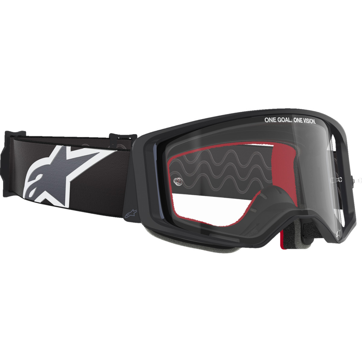 Alpinestars Goggles #5100125-1507 - Supertech Goggle - Corp - Black/Gray - Clear Lens
