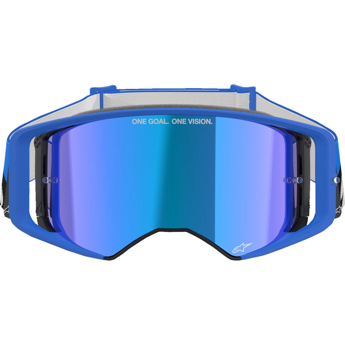 Alpinestars Goggles #5100625-7271 - Supertech Goggle - Stream - Blue - ABS Vision - Blue Mirror Lens