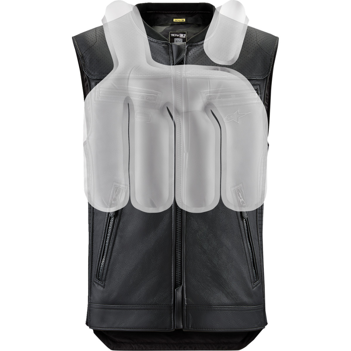 Alpinestars Tech-air #6505225-10-3XL - Tech-Air® 3 v2 Leather Vest - Black - 3XL