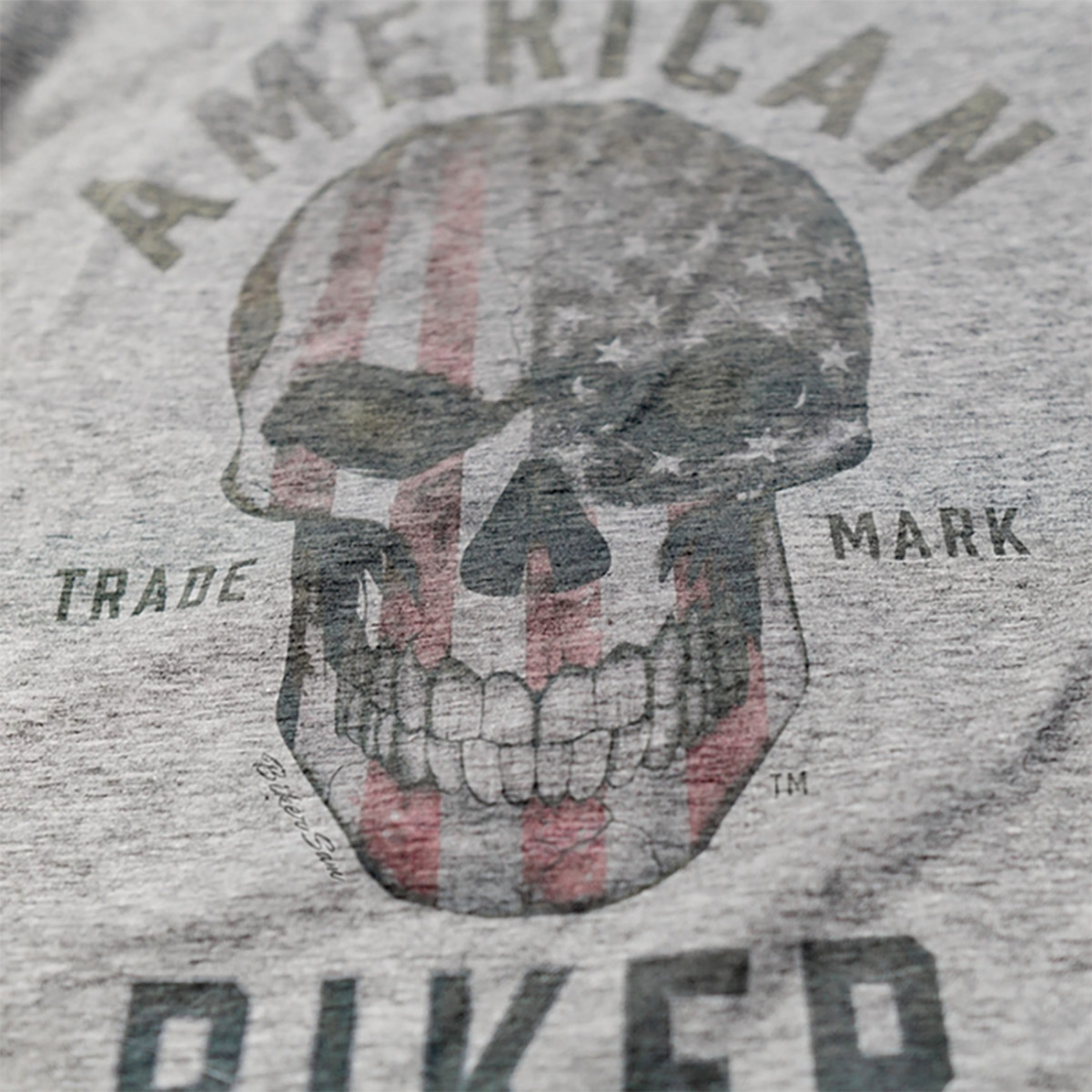 American Biker #ABBRWBSAM02S241GYMR - Biker Sam Active T-Shirt - Red/White/Blue - Medium