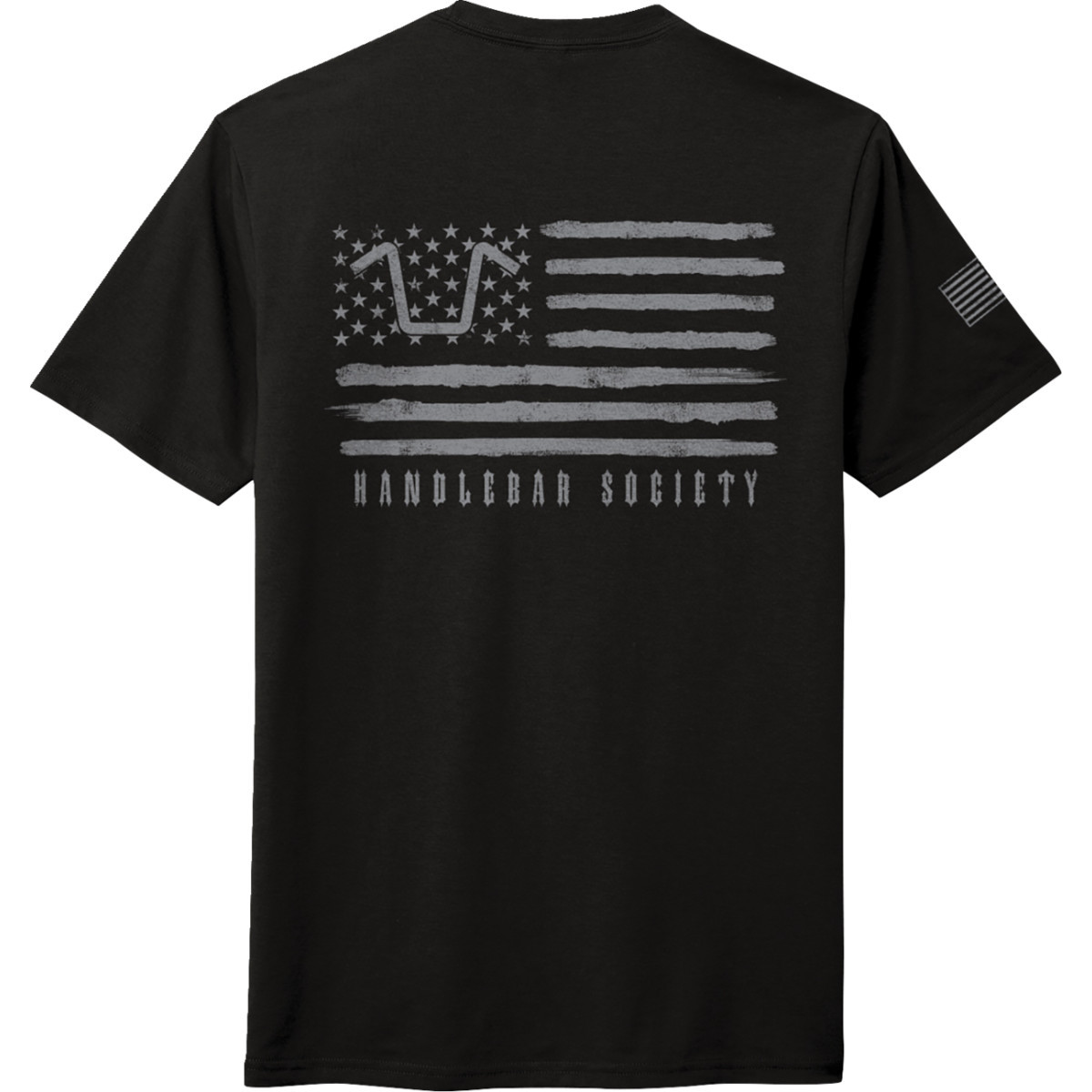 American Biker #ABBHANDLEBAR08T104B2 - Handlebar Society Perfect Weight T-Shirt - Black/Gray - 2XL