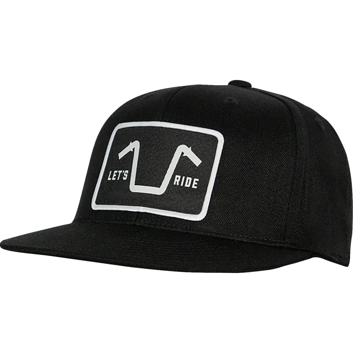 American Biker #ABBHANDLEBAR05H12BKL - Handlebar Society Flexfit® Flatbrim Hat - Black - Large/XL