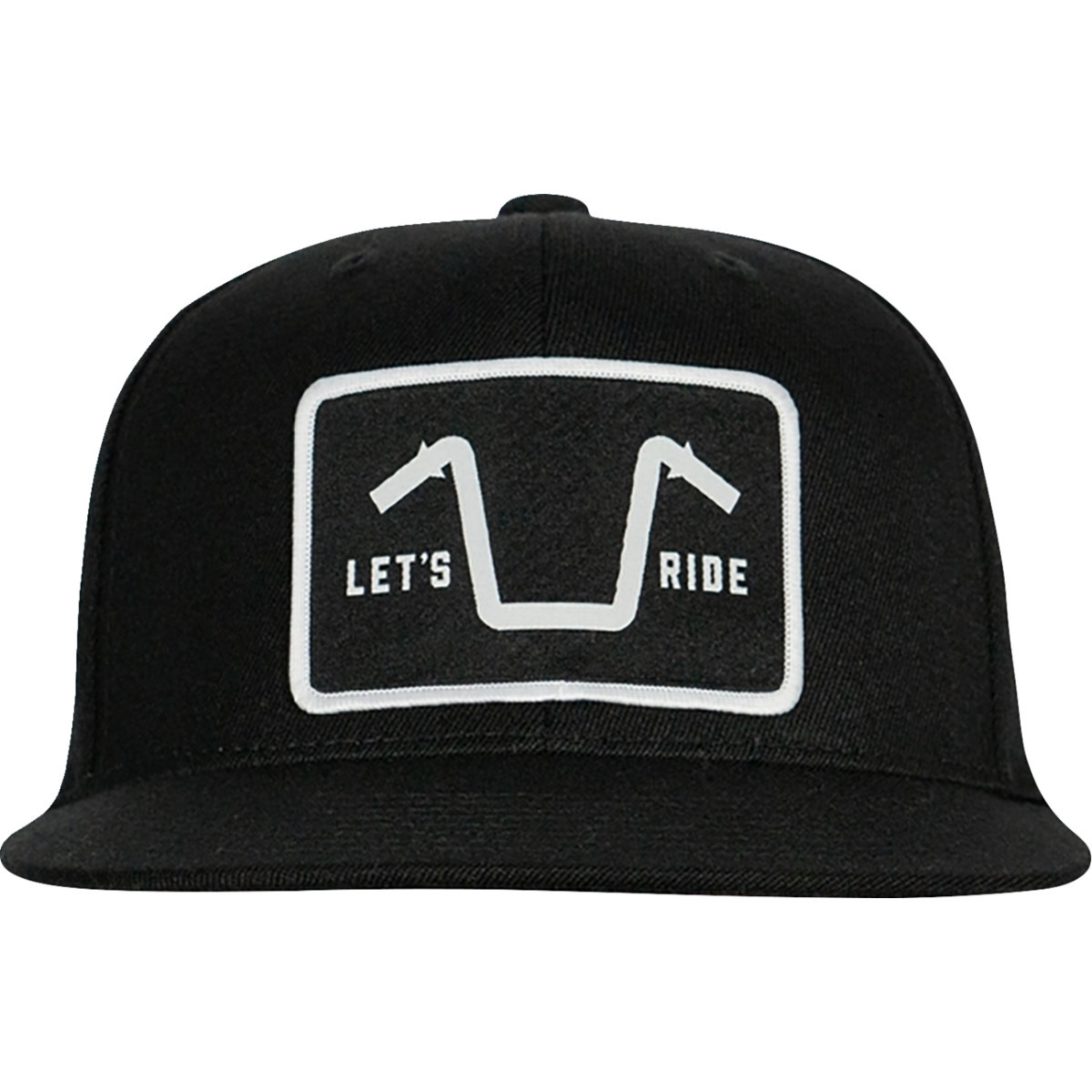 American Biker #ABBHANDLEBAR05H12BKL - Handlebar Society Flexfit® Flatbrim Hat - Black - Large/XL