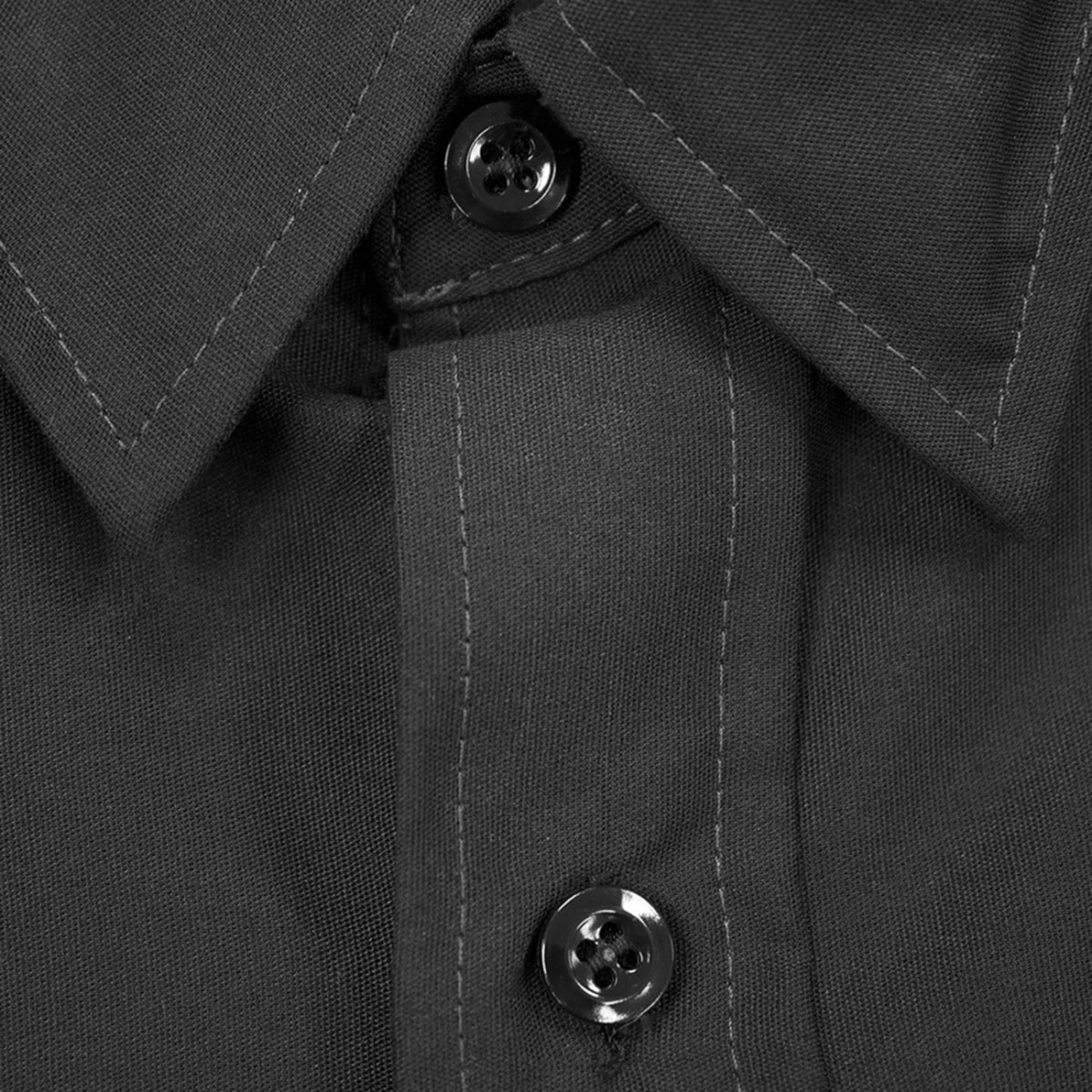 American Biker #ABBSAM16ST8BCHXR - Biker Sam Contrast Stitch Shop Shirt - Black/Gray - XL