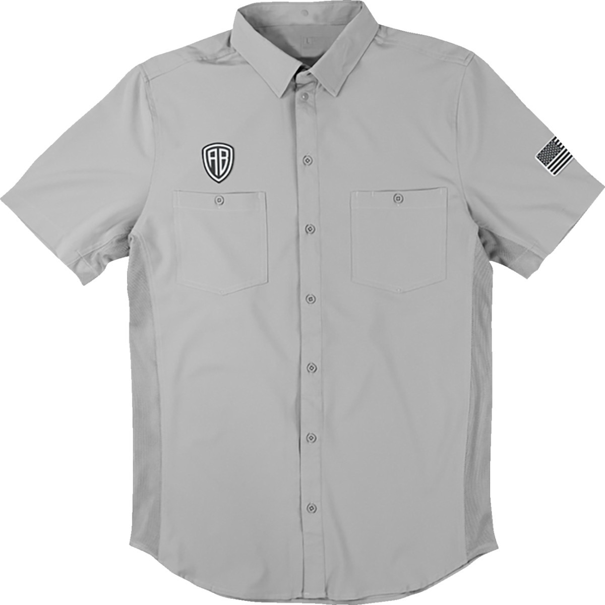 American Biker #ABBLETSRIDE16ST26GYS - Let's Ride Vented Shirt - Gray/Black - Small