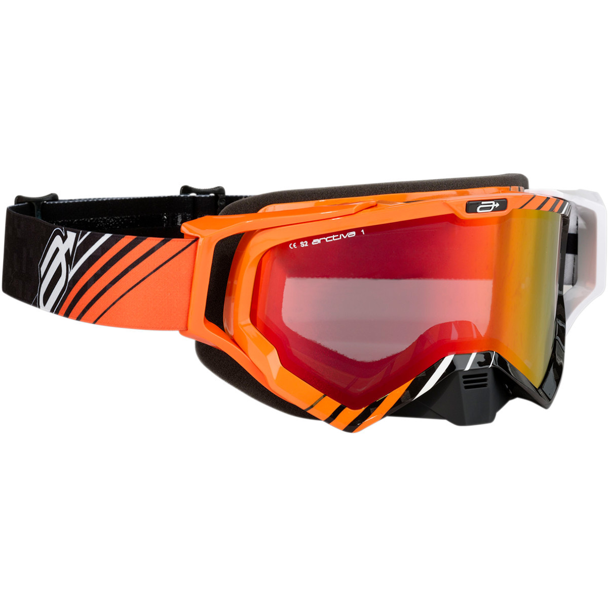 Arctiva - Vibe Goggle - Black/Orange/White - Red Lens