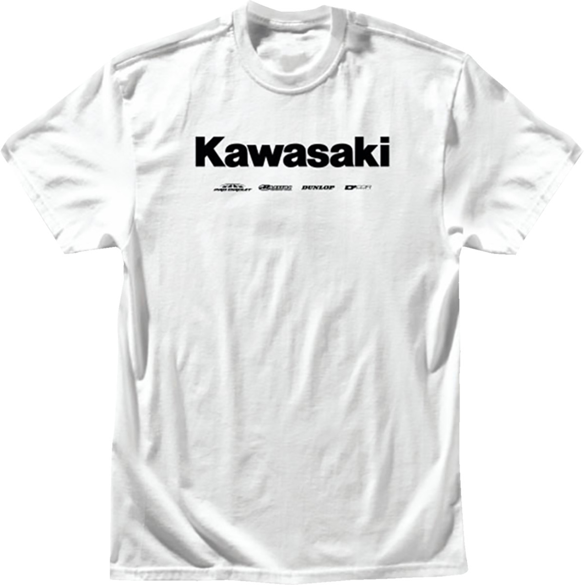 D'cor Visuals #80-120-5 - Kawasaki Racing T-Shirt - White - 2XL
