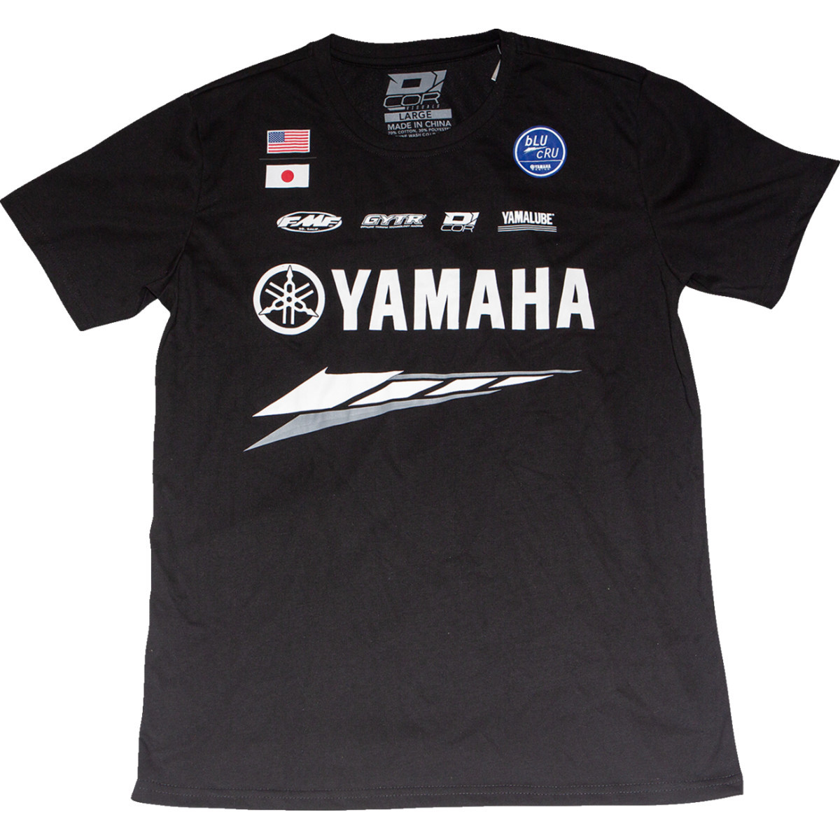 D'cor Visuals #80-126-5 - Yamaha Factory T-Shirt - Black - 2XL