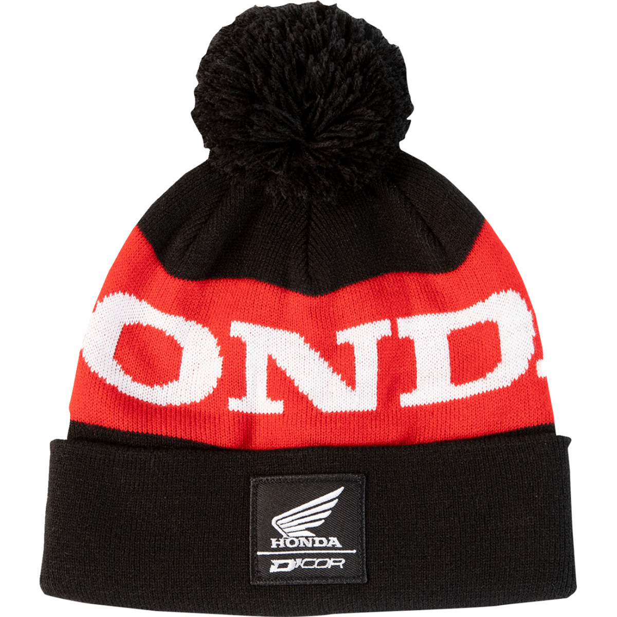 D'cor Visuals #70-129-1 - Honda Stripe Beanie - Black/Red