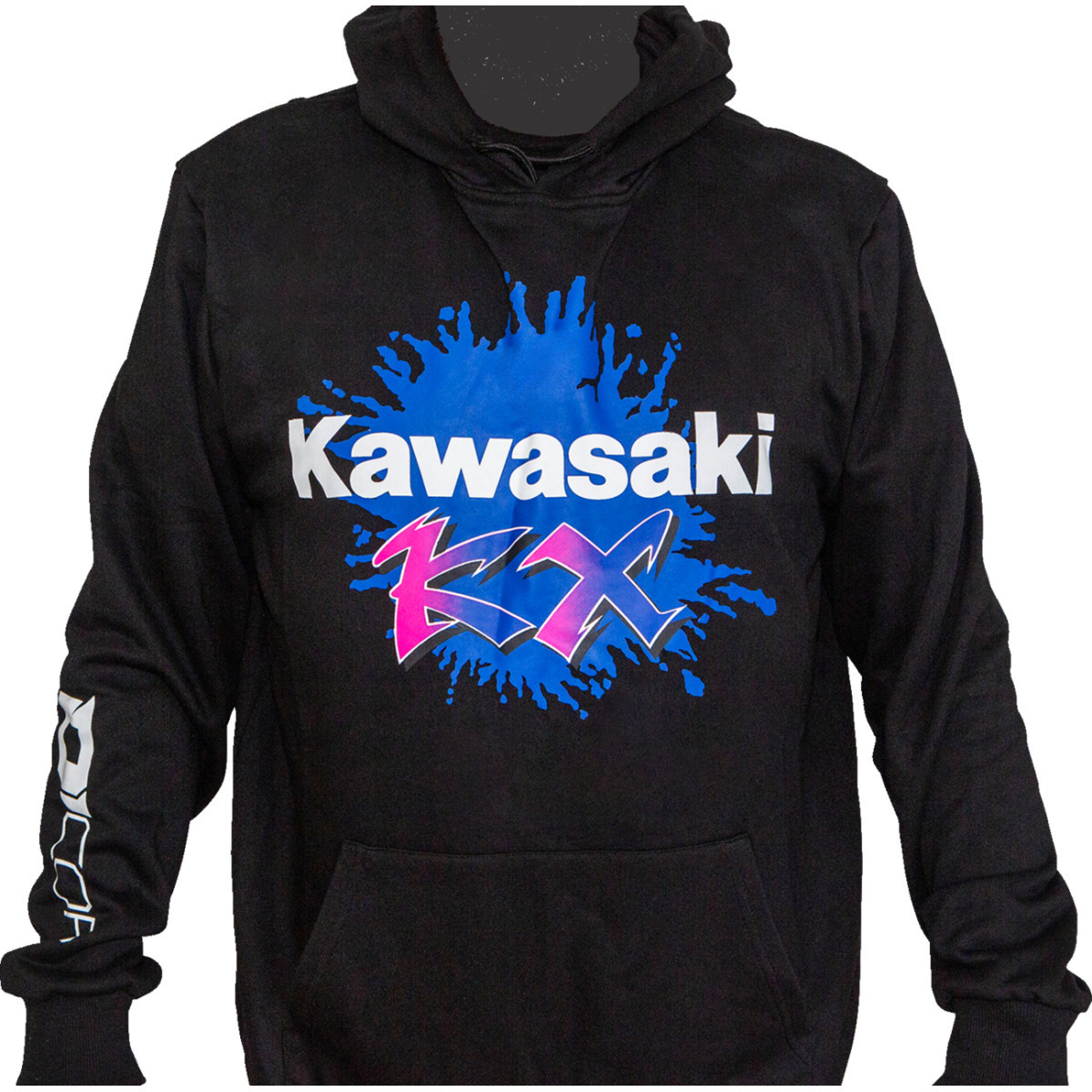 D'cor Visuals #85-213-3 - Kawasaki Retro Sweatshirt - Black - Large