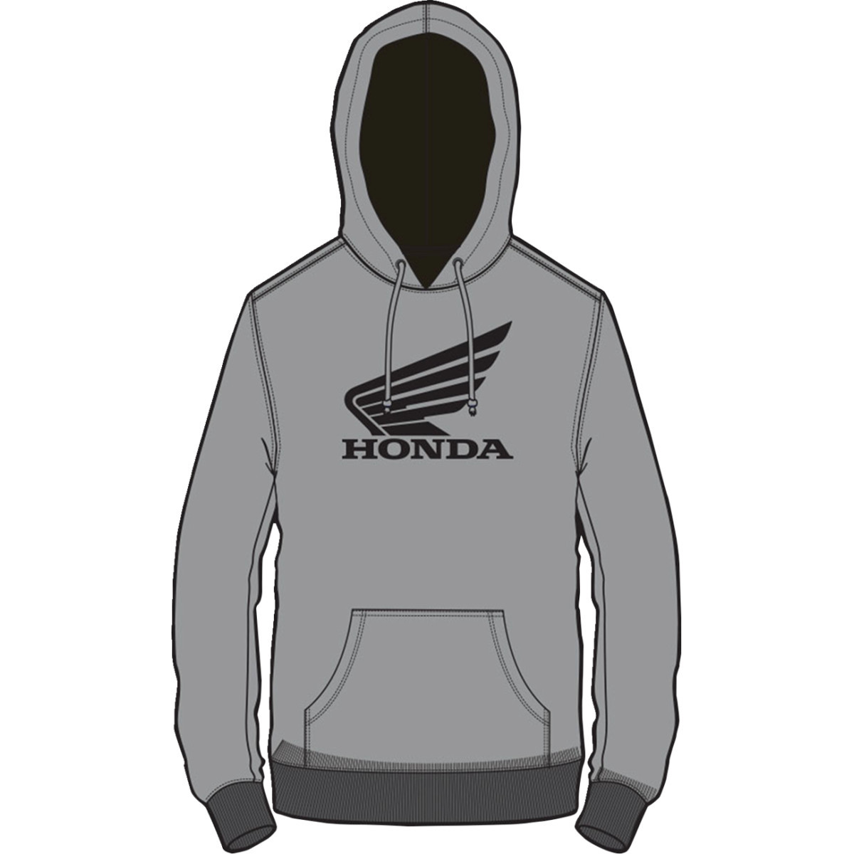 D'cor Visuals #85-204-4 - Honda Wing Sweatshirt - Gray - XL