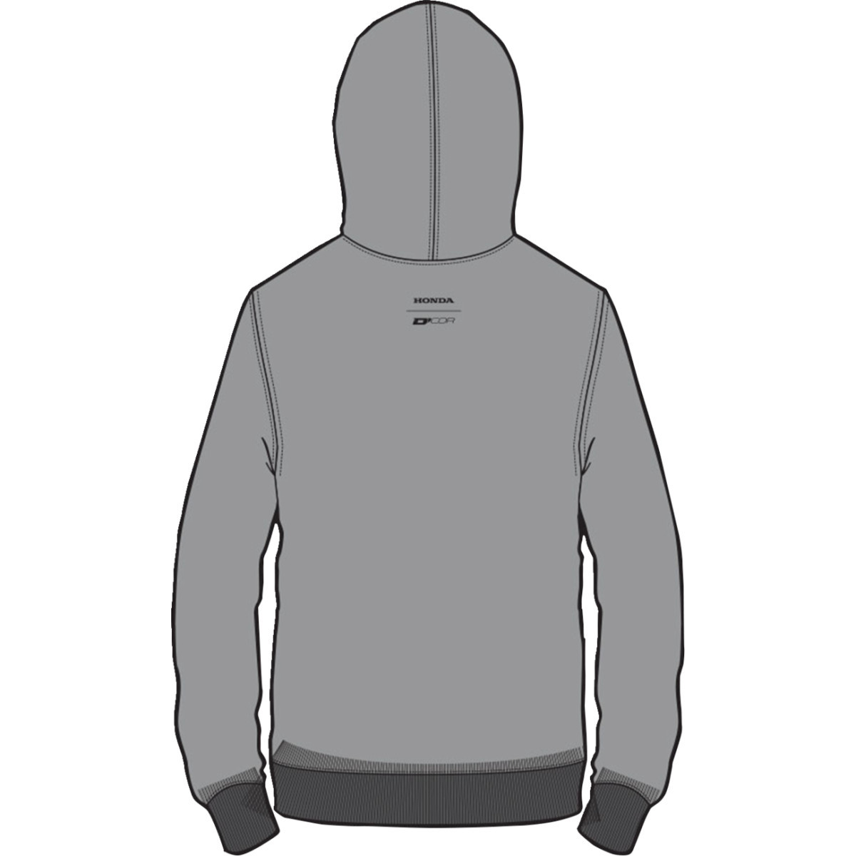 D'cor Visuals #85-204-5 - Honda Wing Sweatshirt - Gray - 2XL