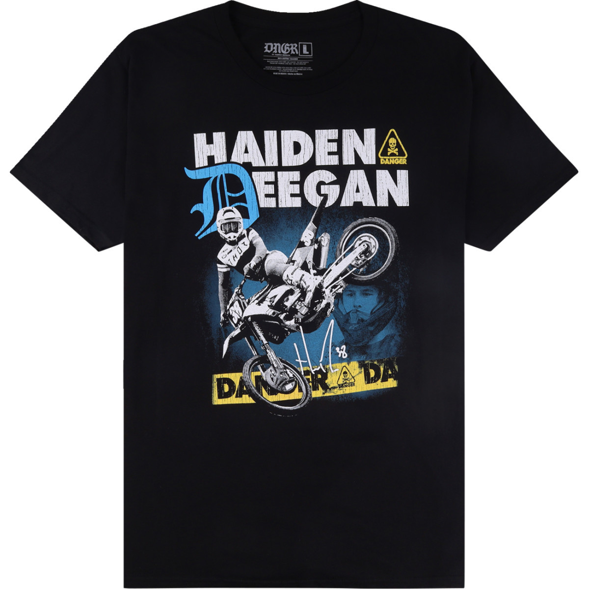 Deegan Apparel #DMTSS3023BLKXL - Caution T-Shirt - Black - XL