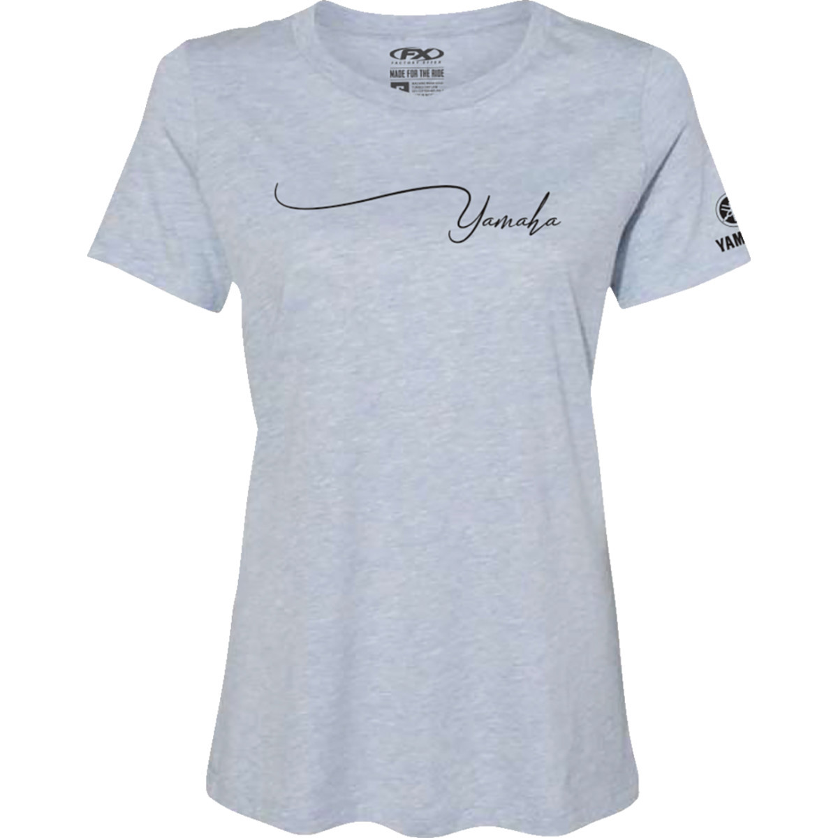 Factory Effex #27-87242 - Women's Yamaha Signature T-Shirt - Light Heather Blue - Medium