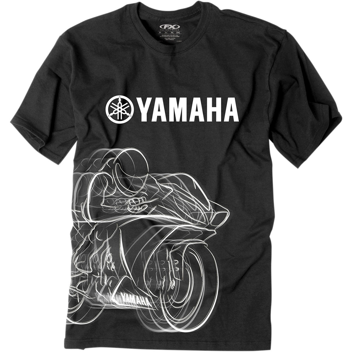 Factory Effex #16-88282 - Yamaha R1 T-Shirt - Black - Large