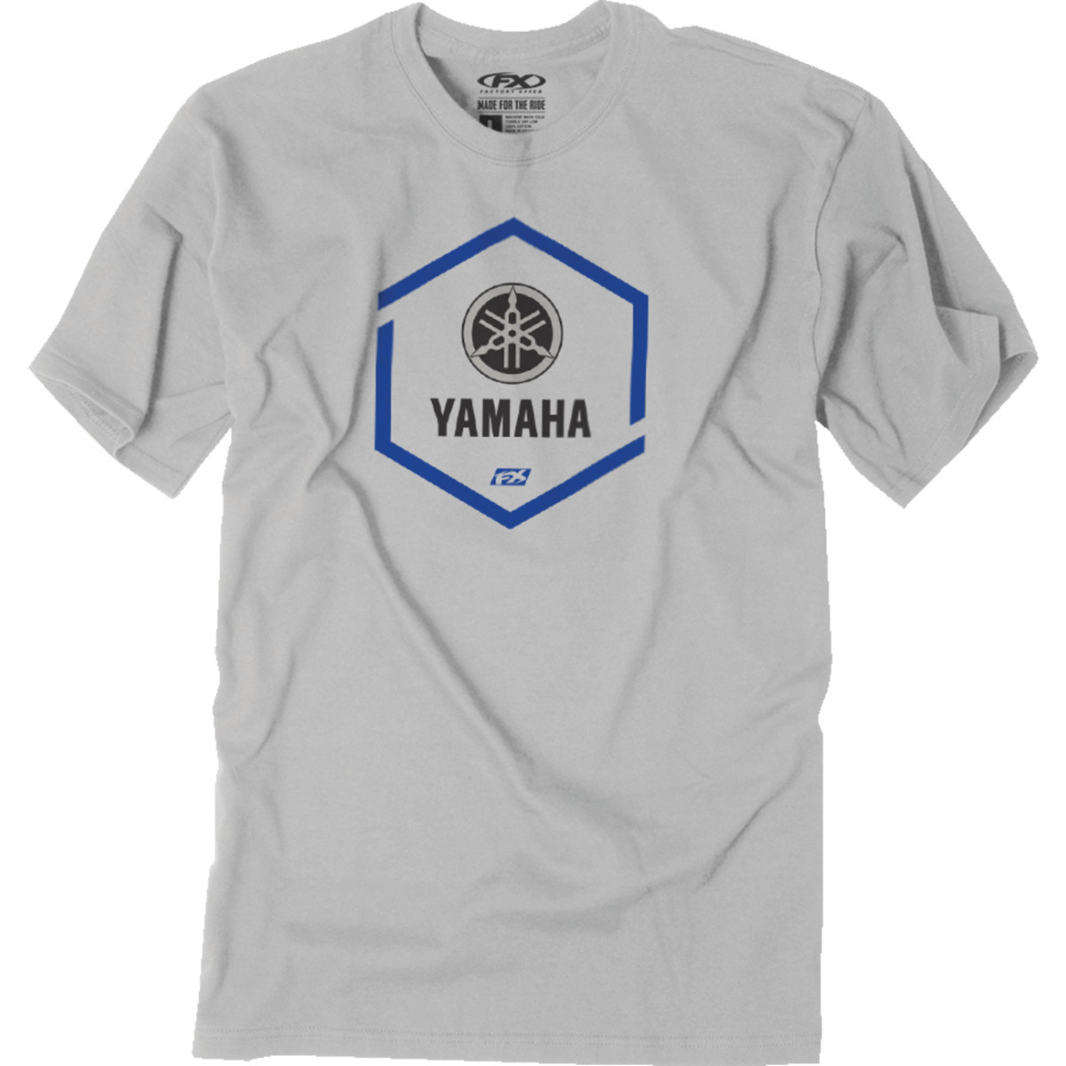 Factory Effex #26-87202 - Yamaha Hexagon T-Shirt - Gray - Medium