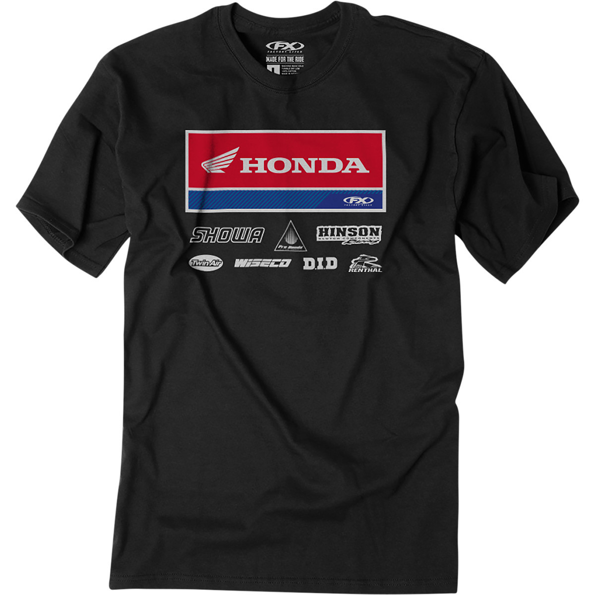 Factory Effex #24-87322 - Honda 21 Racewear T-Shirt - Black - Medium