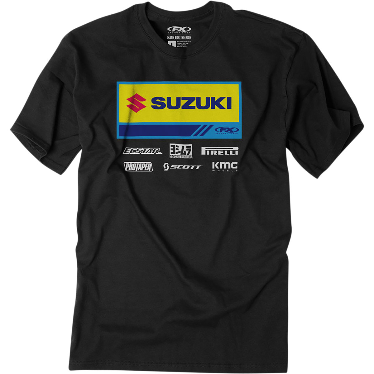 Factory Effex #24-87428 - Suzuki 21 Racewear T-Shirt - Black - 2XL