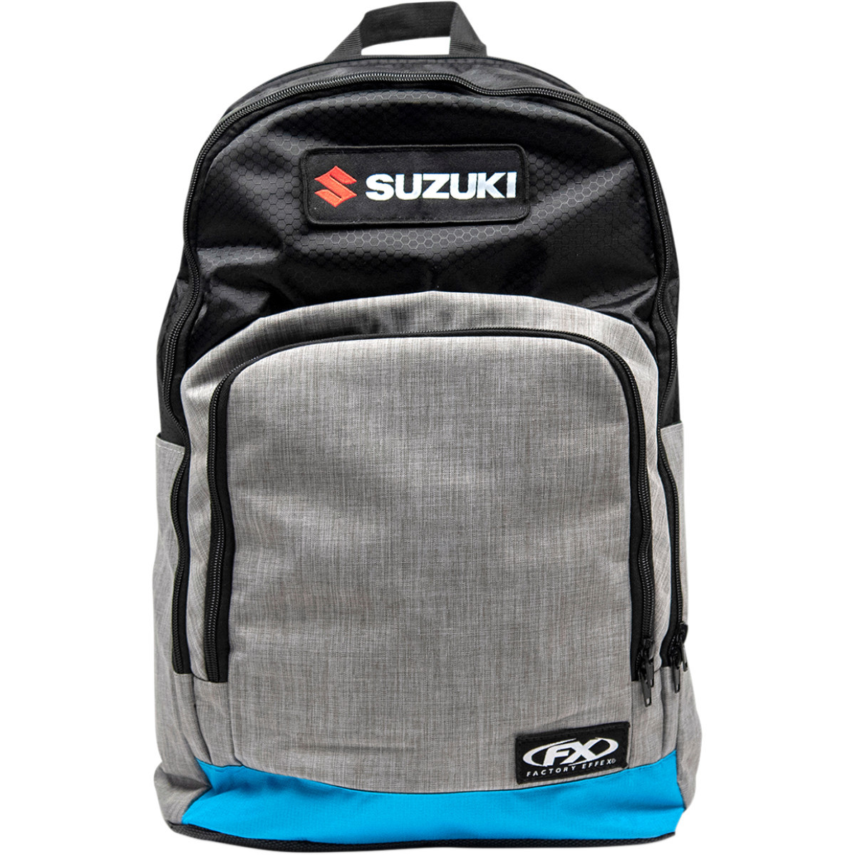 Factory Effex #23-89410 - Suzuki Standard Backpack - Black/Gray/Blue