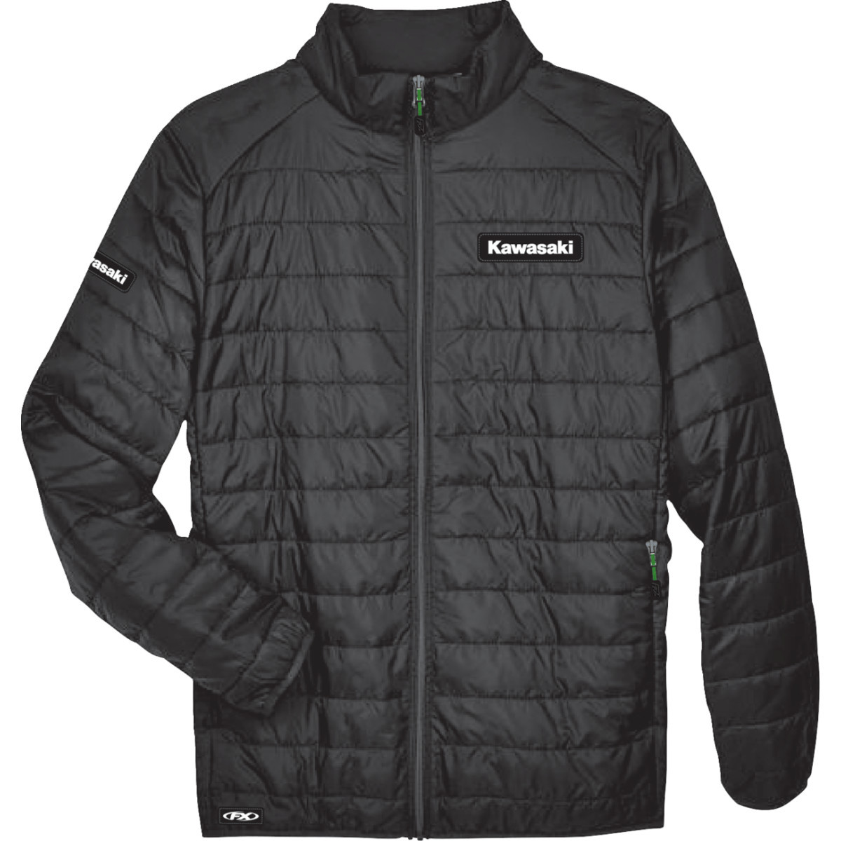 Factory Effex #28-85118 - Kawasaki Puffer Jacket - Black - 2XL