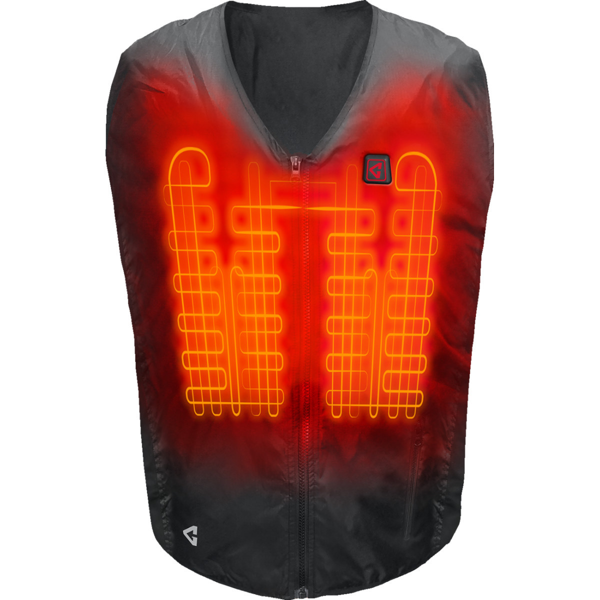 Gerbing Heated Clothing #GERVTLN7VUNIBLKSM - 7V Battery Heated Vest Liner - Black - S/M