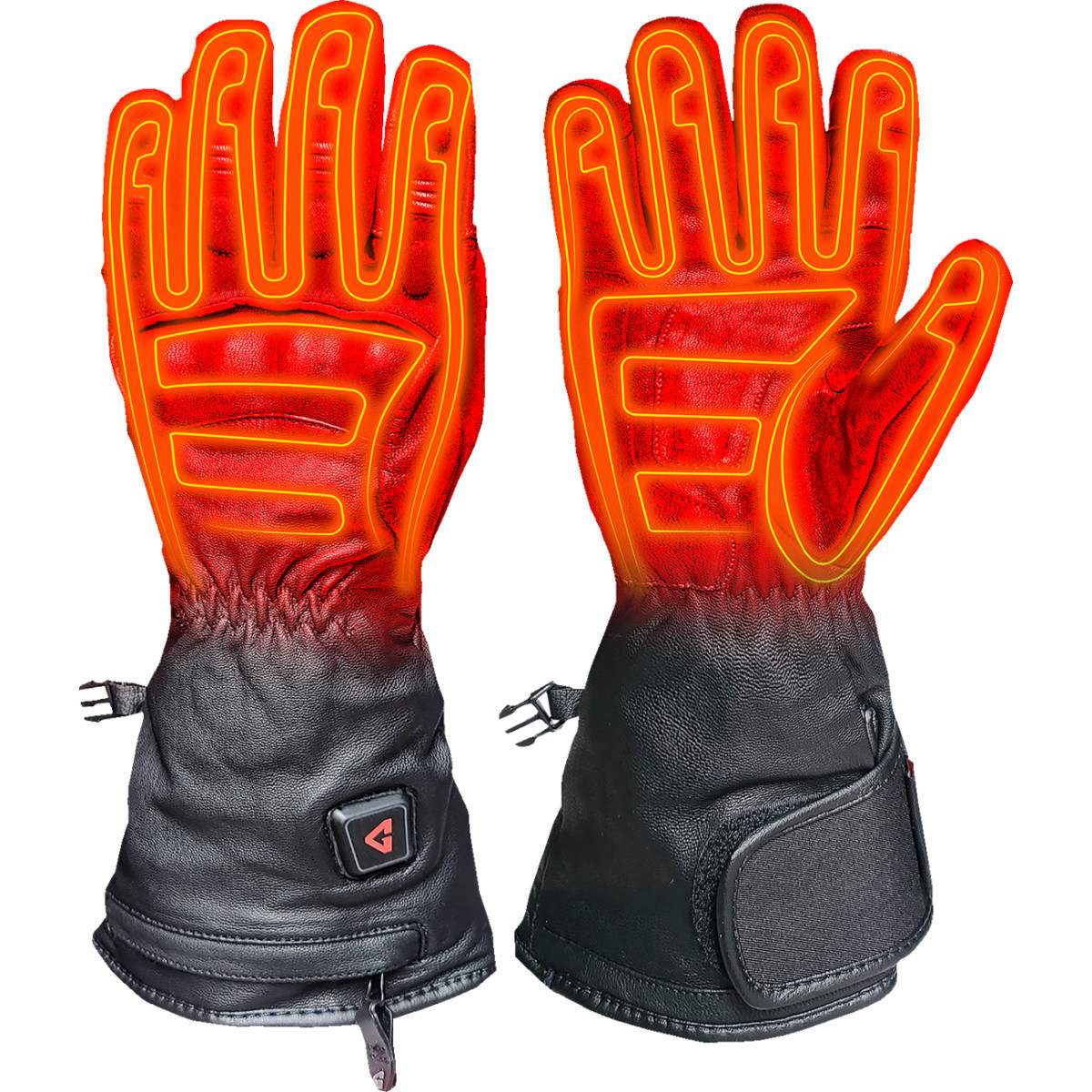 Gerbing Heated Clothing #GER-GVHK-7V-B-L - 7 V Hard Knuckle Battery Heated Gloves - Black - Large