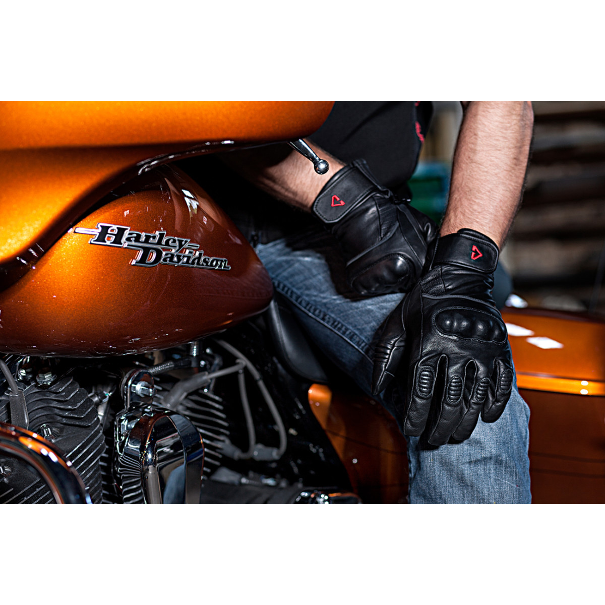 Gerbing Heated Clothing #GER-GVHK-7V-B-XL - 7 V Hard Knuckle Battery Heated Gloves - Black - XL